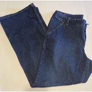 Lane Bryant Women's Wide Leg Jeans Dark Wash Size 16R